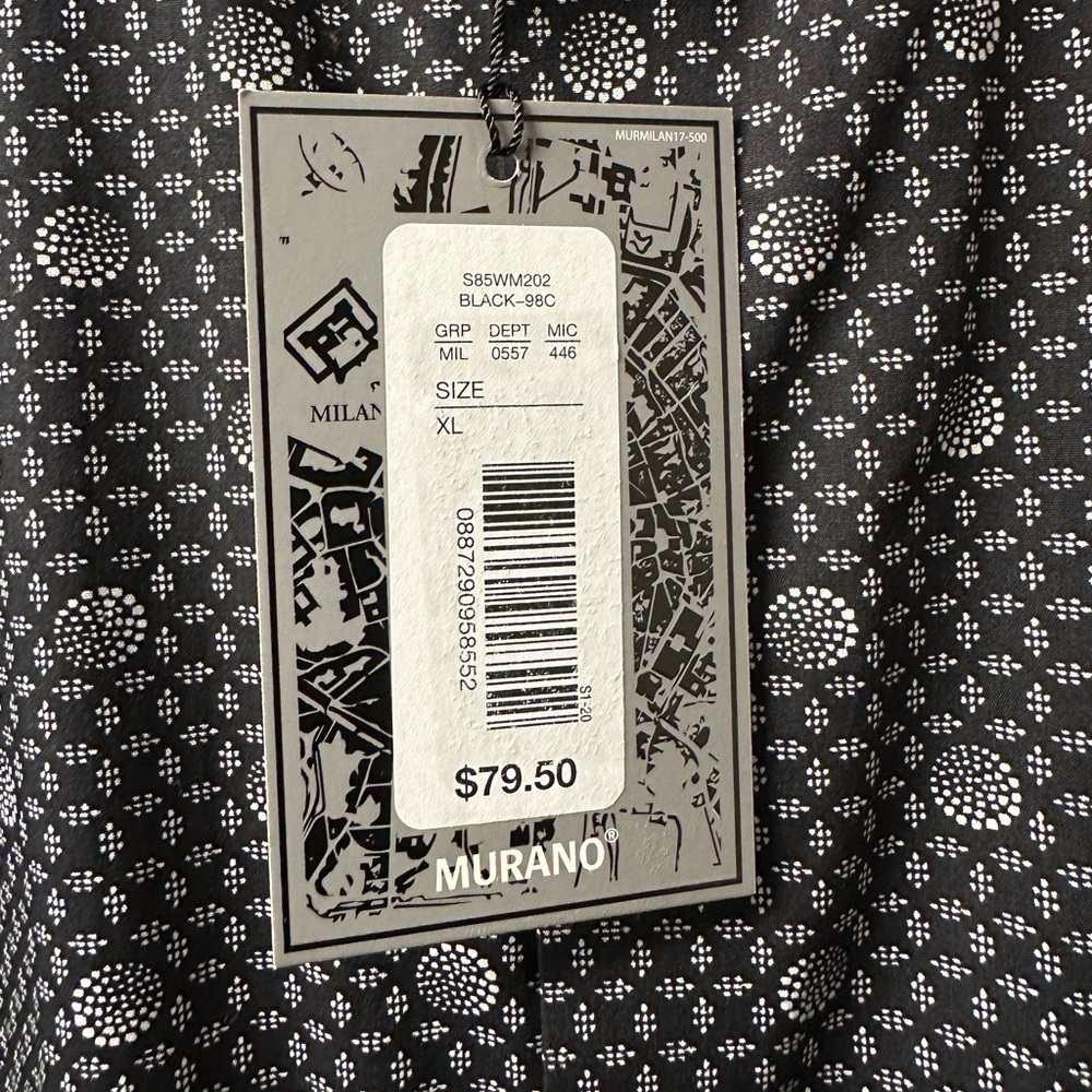 Men Murano Slim Fit Long Sleeve Button Up Shirt Size XL - Picture 4 of 5